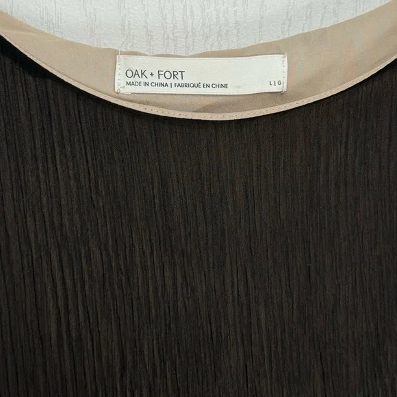 Oak + Fort Puff Sleeve Tiered Midi Maxi Dress Size Large Black - Picture 9 of 14